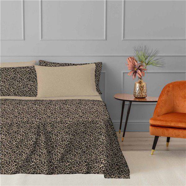 Completo letto in cotone Leopard