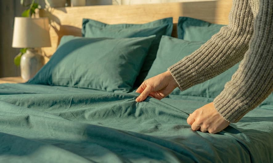 Utilizzi consigliati del completo letto matrimoniale o singolo tinta unita