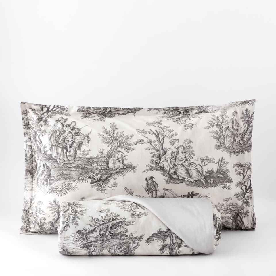 Parure Copripiumino in Raso Toile De Jouy