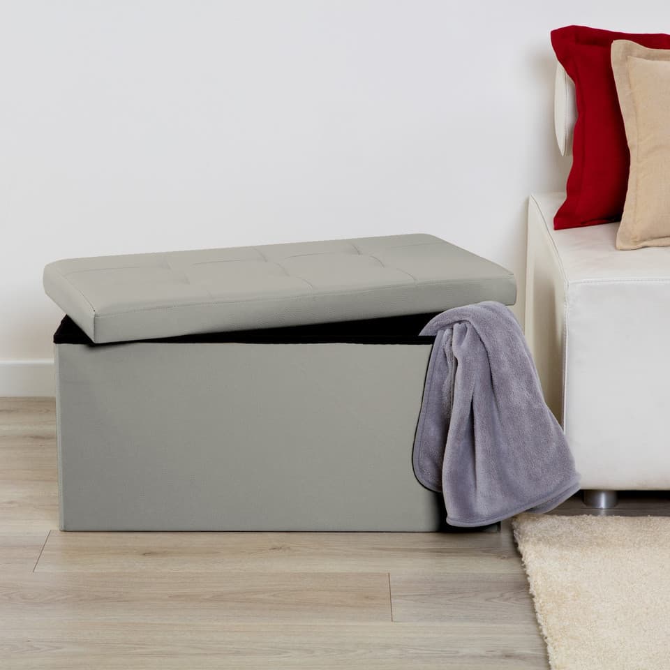 Pouf In Simil-pelle Smart Rettangolare