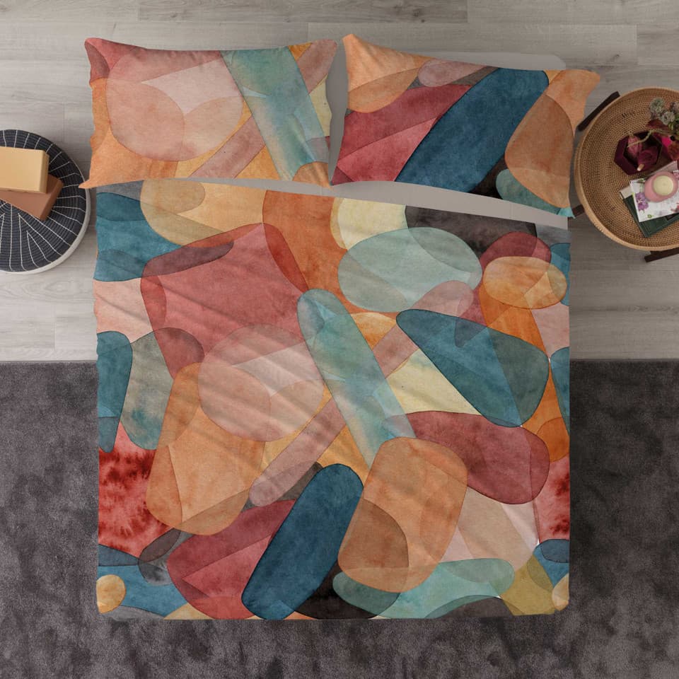 Completo Lenzuolo Copriletto In Stampa Digitale Ryan