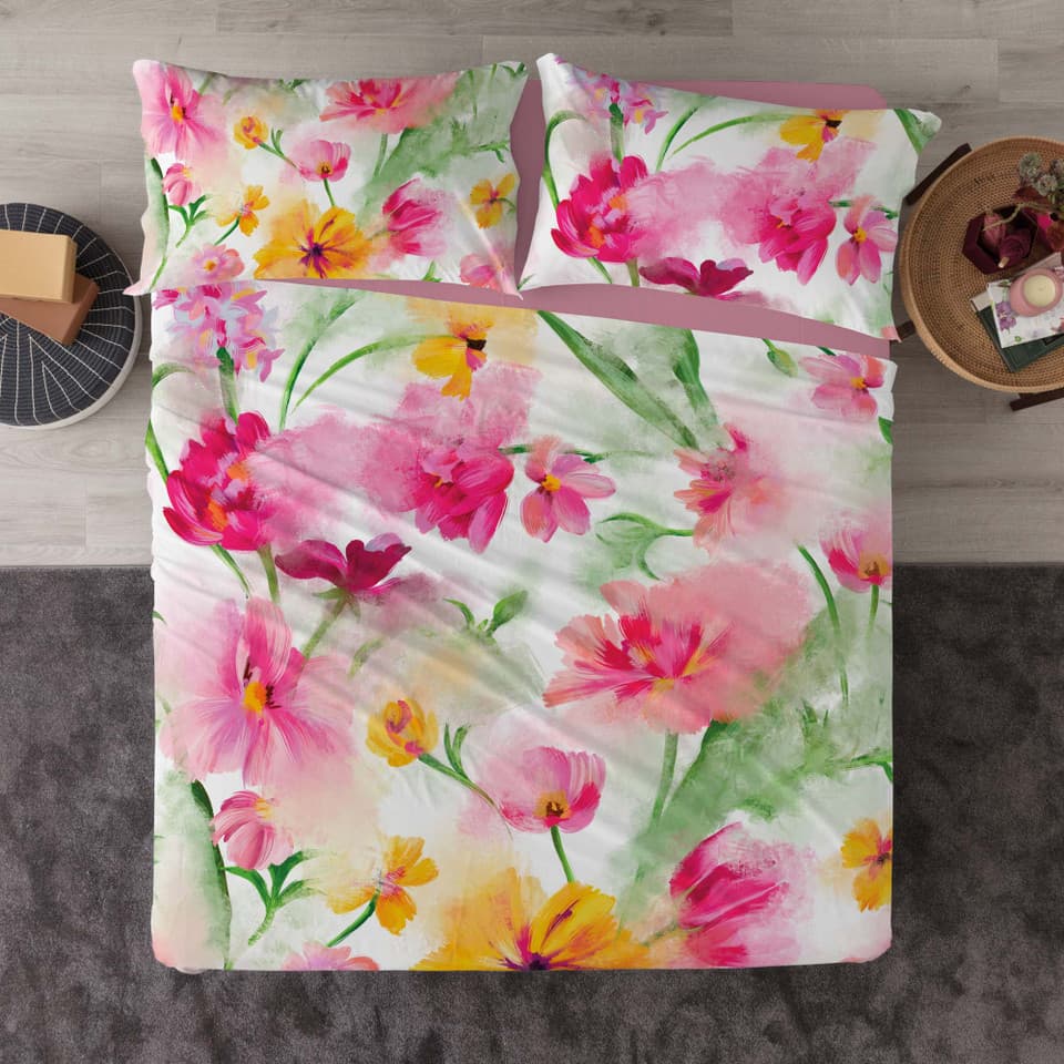 Completo Lenzuolo Copriletto In Stampa Digitale Moir