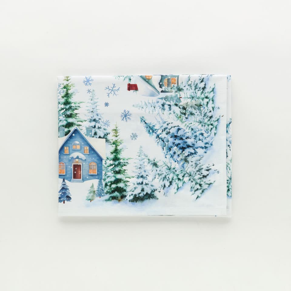 Centrotavola In Cotone White Christmas