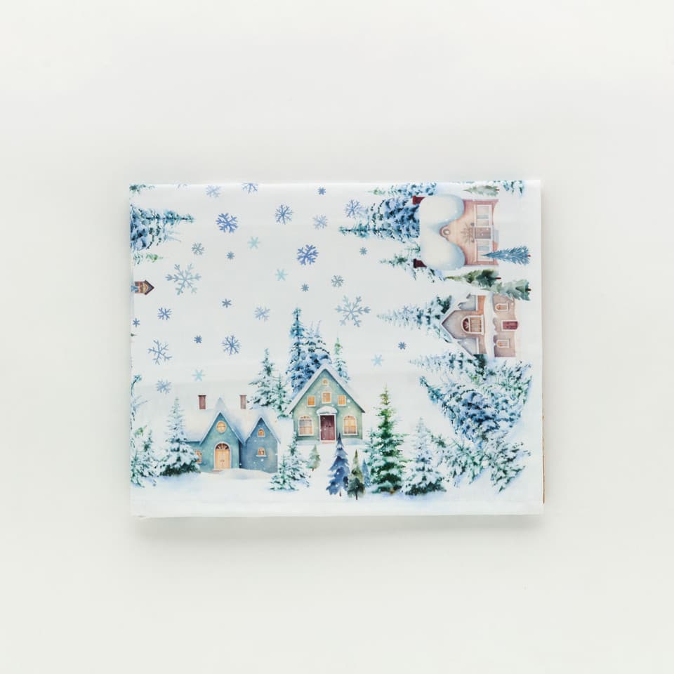 Runner In Cotone White Christmas