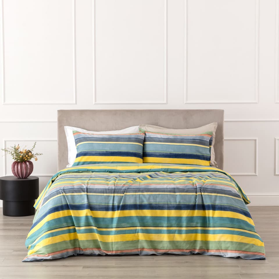 Parure Copripiumino In Cotone Stampato Marta