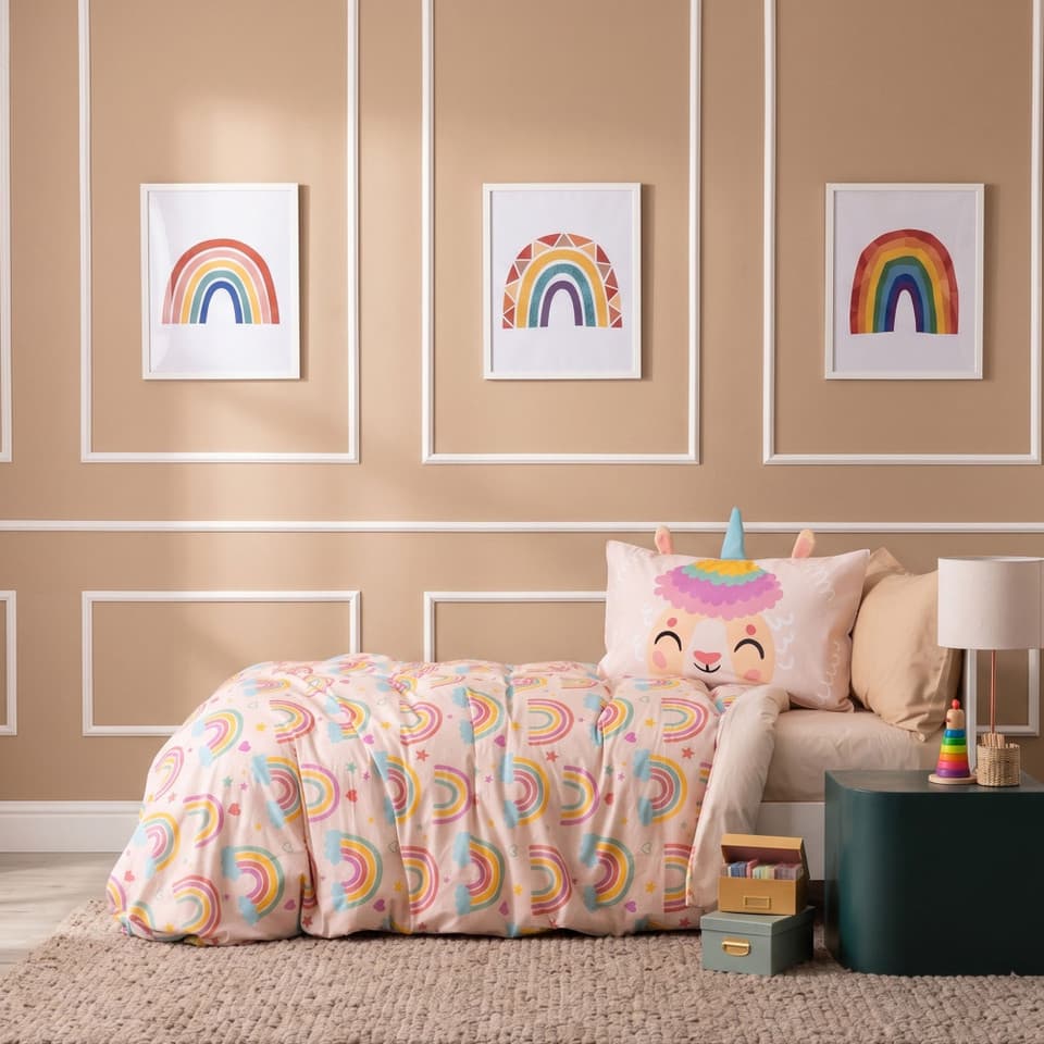 Parure Copripiumino In Percalle Rainbow