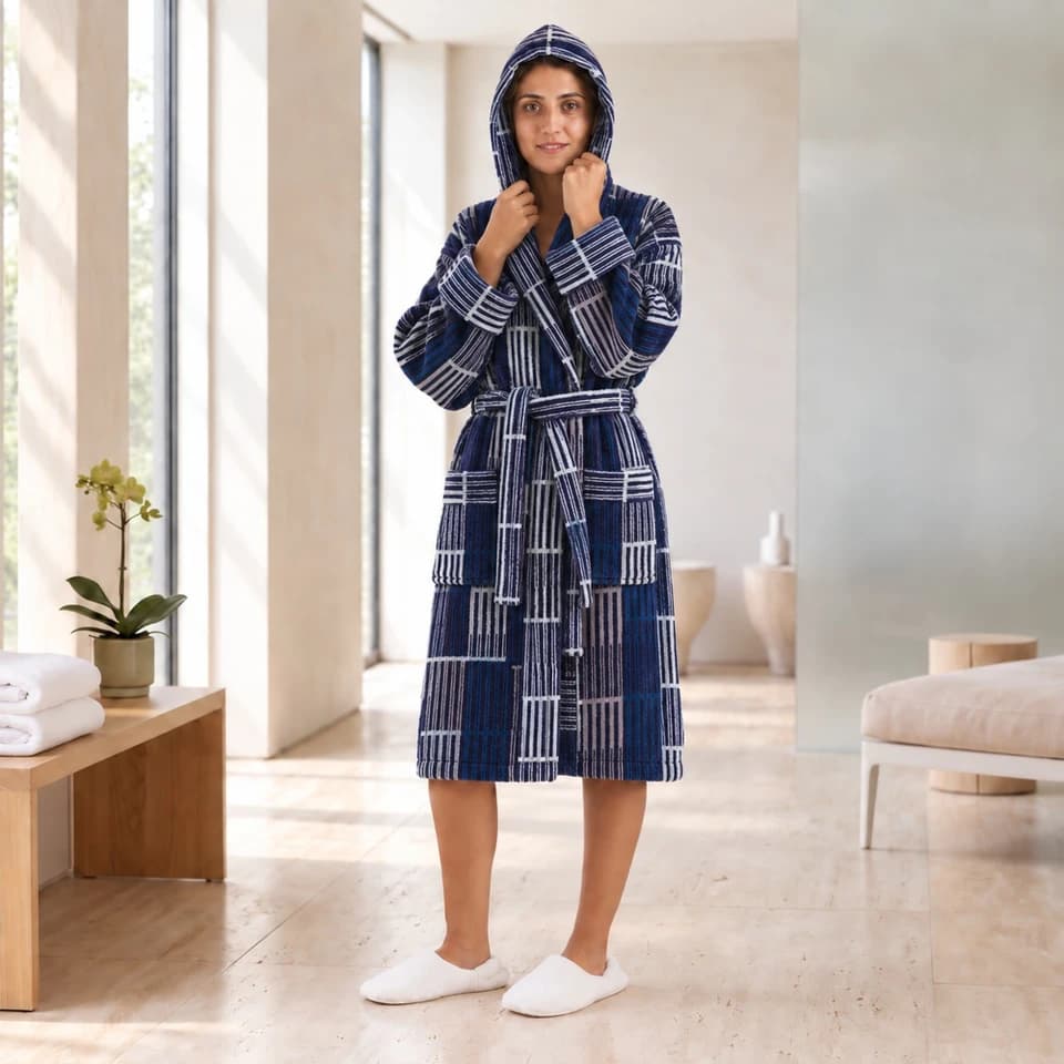 Accappatoio Jacquard Groovy Square