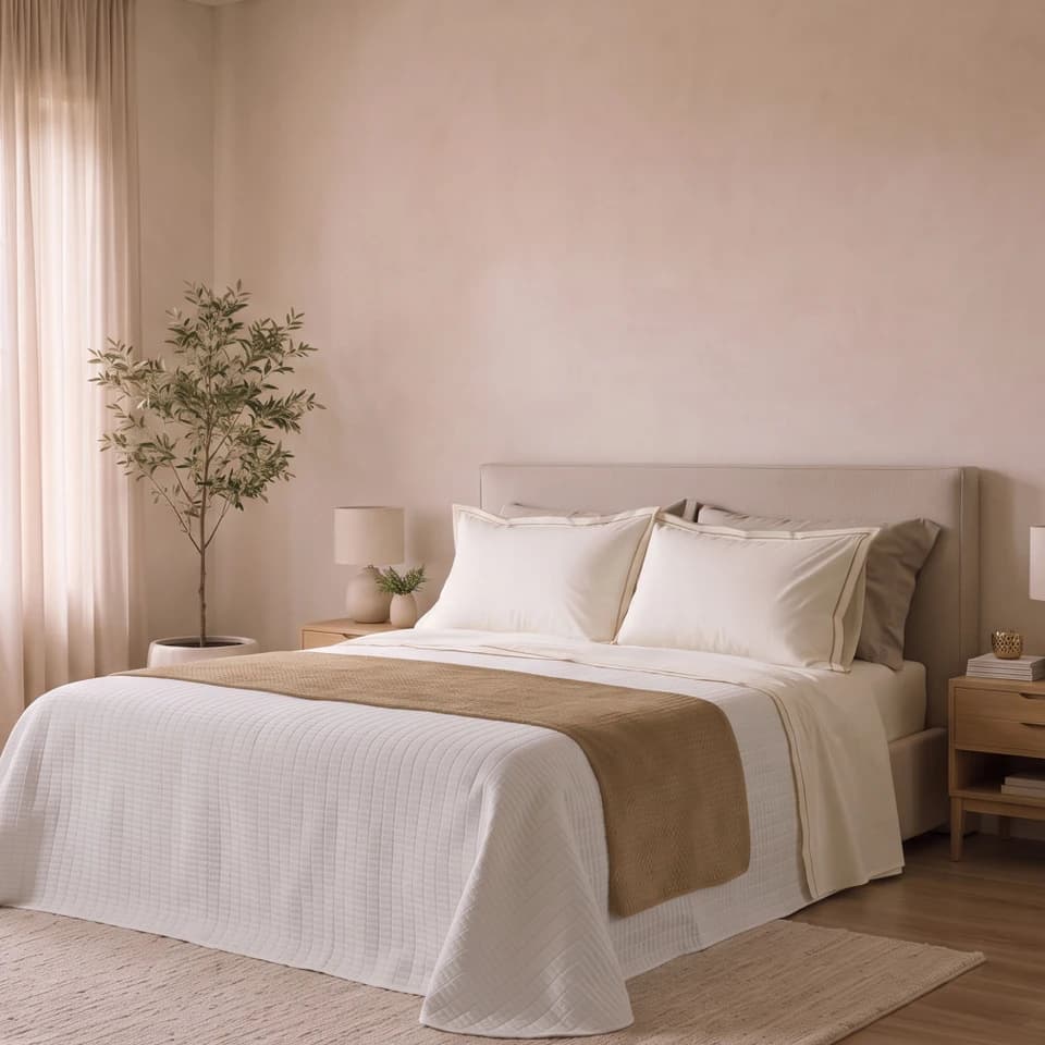 Runner da letto matrimoniale in velluto CLOUD