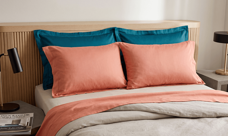 Mix & match: come abbinare le federe in tinta unita Charme